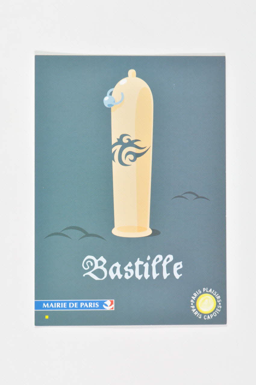 Bertrand Delanoë carte postale "Bastille" /  "Paris Plaisirs, Paris Capotes" Île-de-France, France 2002 2002.112.42 Photo Mucem