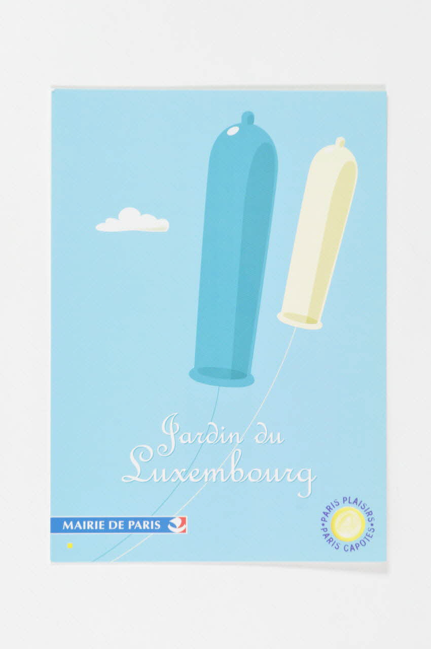 Bertrand Delanoë carte postale "Jardin du Luxembourg" /  "Paris Plaisirs, Paris Capotes" Île-de-France, France 2002 2002.112.43 Photo Mucem