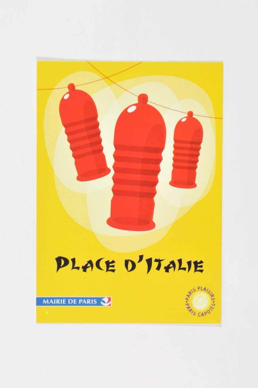 Bertrand Delanoë carte postale Carte postale "Place d'Italie" /  "Paris Plaisirs, Paris Capotes" Île-de-France, France 2002 2002.112.46 Photo Mucem