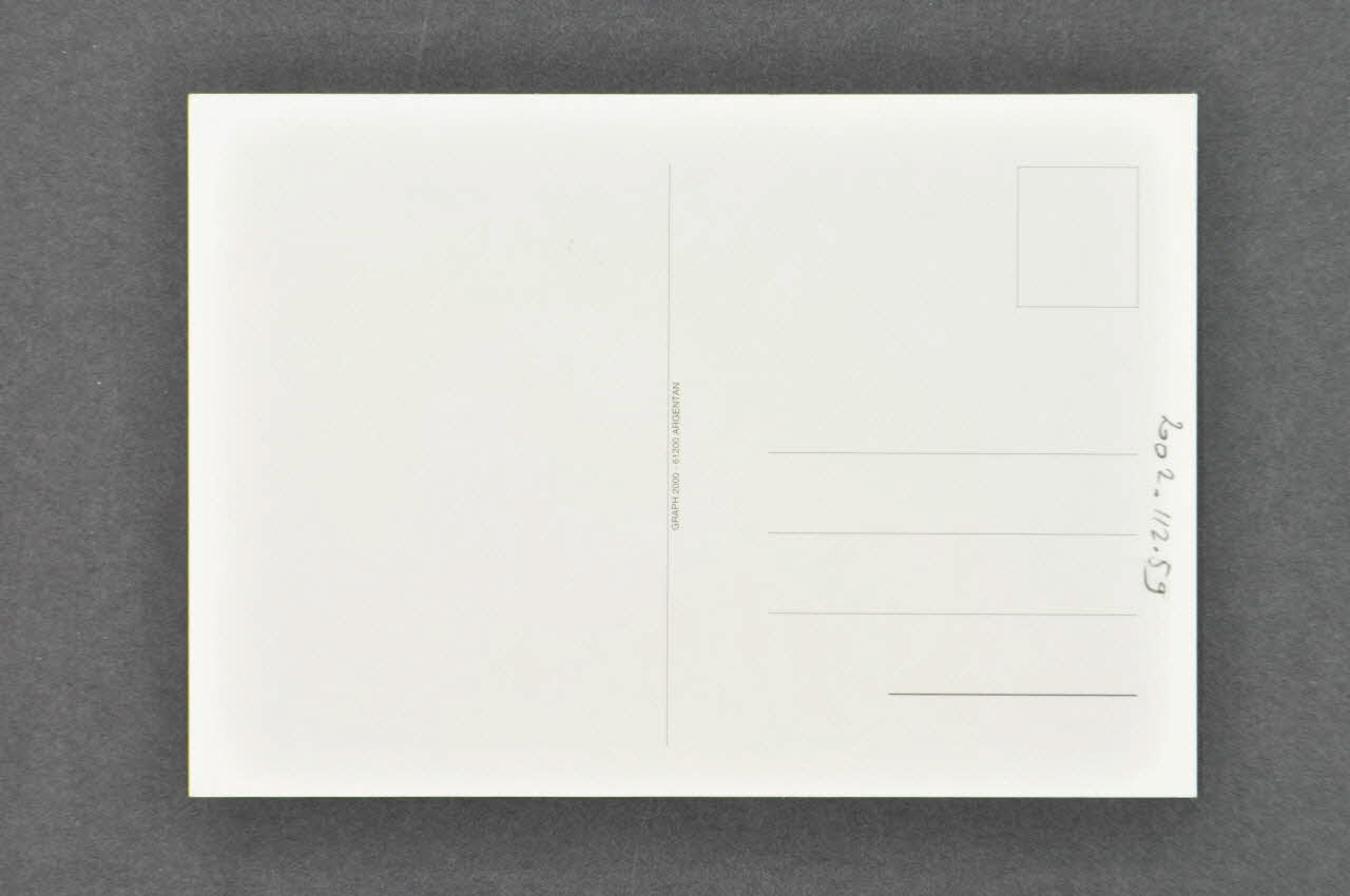 Bertrand Delanoë carte postale "Besser leben mit als ohne sterben" (Mieux vaut vivre avec que mourir sans) Île-de-France, France 1998 2002.112.59 Photo Mucem