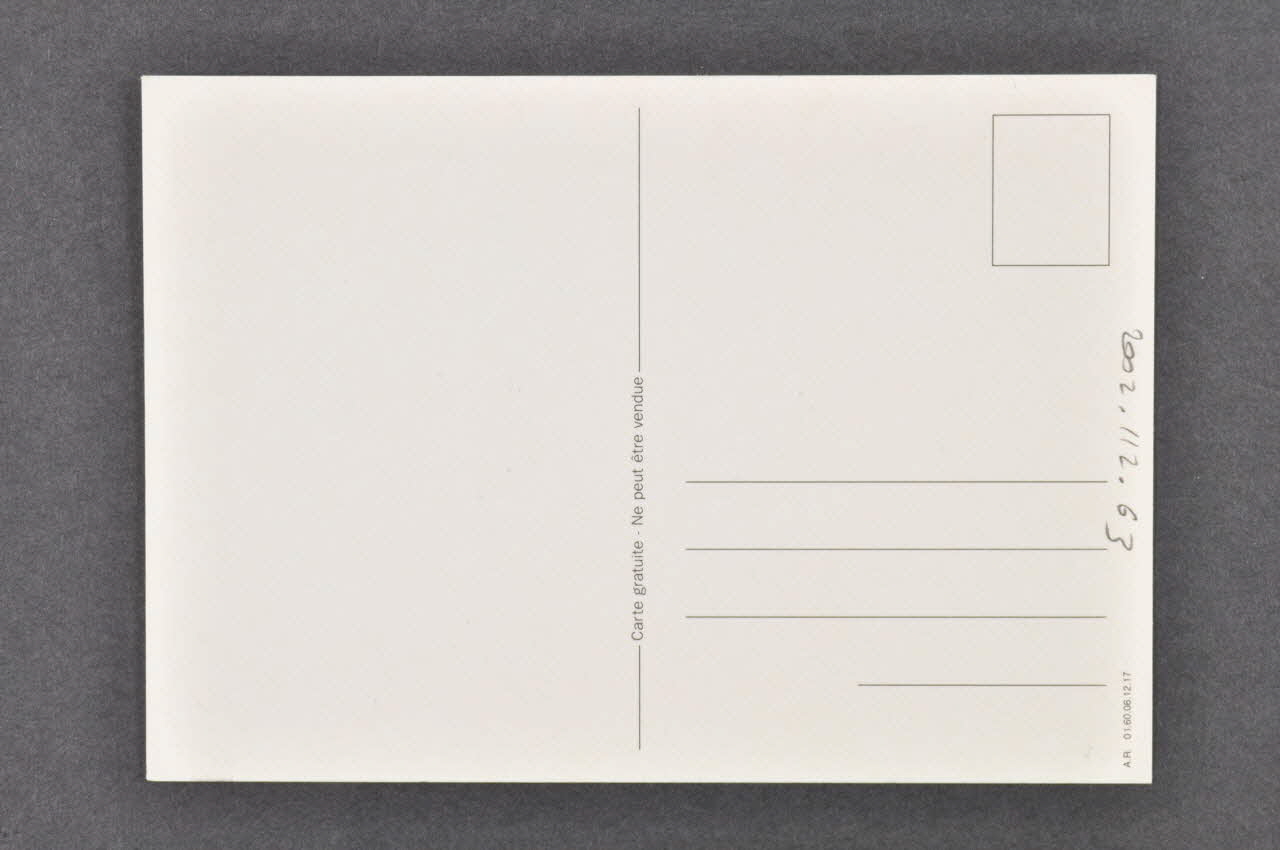 Bertrand Delanoë carte postale "Bonjour, une boite de préservatifs s'il vous plait " (en allemand) Île-de-France, France 1994/7 2002.112.63 Photo Mucem