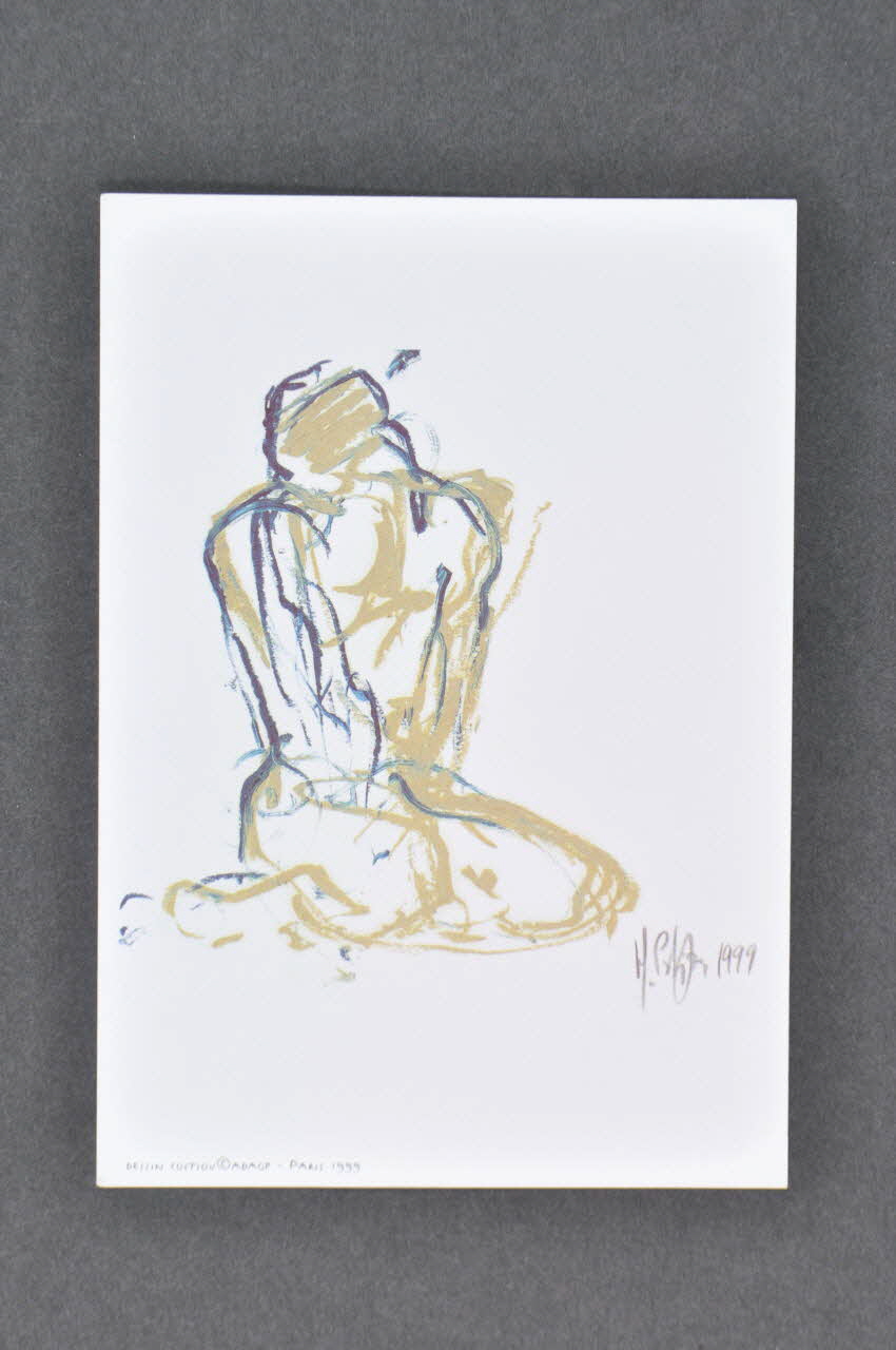 Sida Info Service - Ligne Azur carte postale "Je suis séropositif depuis 10 ans...J'en ai marre de me protéger" / "Entre partenaires séropositifs ou sérodifférents , ne laissez pas la peur, le doute, la culpabilité envahir votre vie sexuelle et affective" France 1999 2002.112.70 Photo Mucem