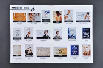 Bertrand Delanoë Dépliant "Le sida peut toucher tout le monde. La campagne d'information et de prévention de la Mairie de Paris se devait d'en faire autant. (Campagne : Jour après jour, mois après mois, Paris combat le sida) Île-de-France, France 1995 2002.112.76.1 Photo Mucem
