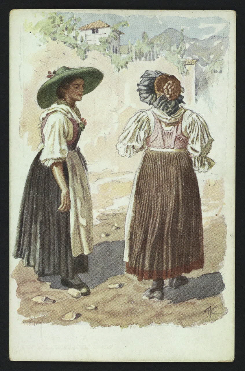 carte postale ORIGINAL DE A. KASPAR : MERAN, ALTE VOLKSTRACHT 4P219 Photo