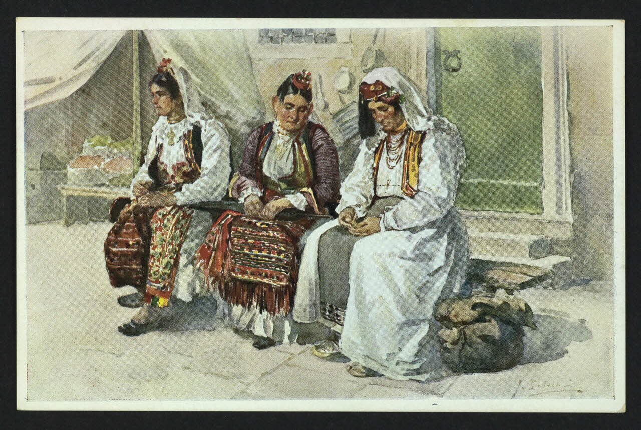 carte postale ORIGINAL DE J. LALICH, TYPE DES ENVIRONS DE RAGUSE 4P252 Photo