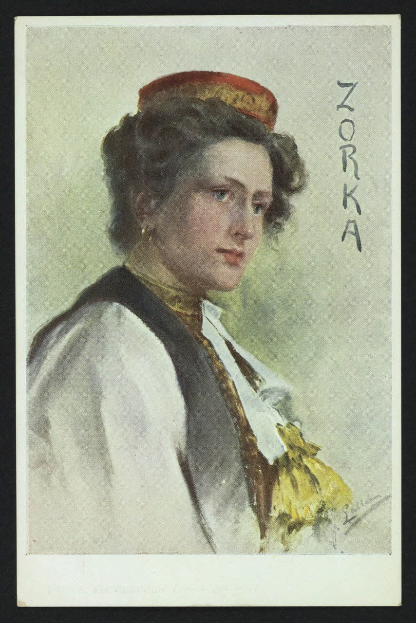 carte postale ORIGINAL DE J. LALICH, TYPE DES ENVIRONS DE RAGUSE 4P254 Photo