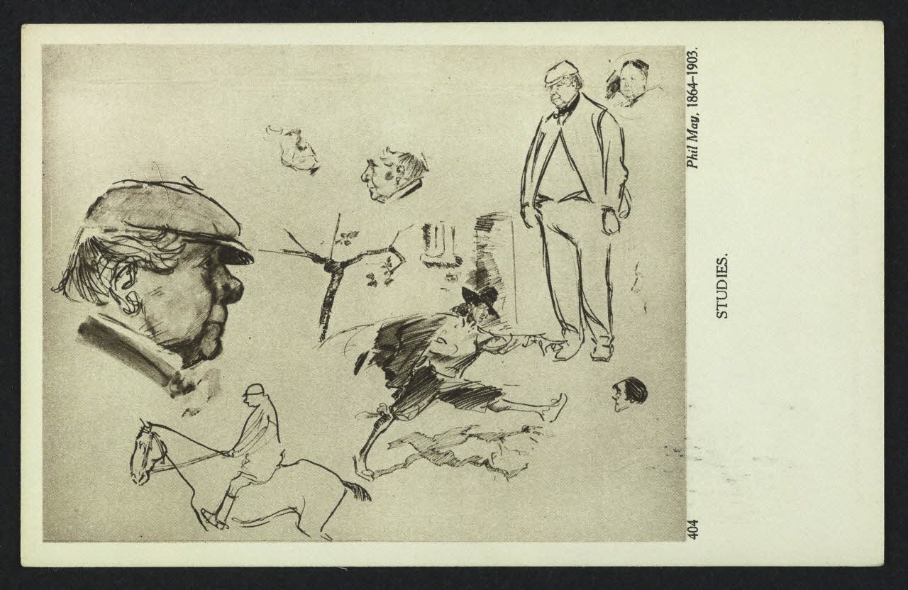 carte postale PHIL MAY, STUDIES 4P330 Photo