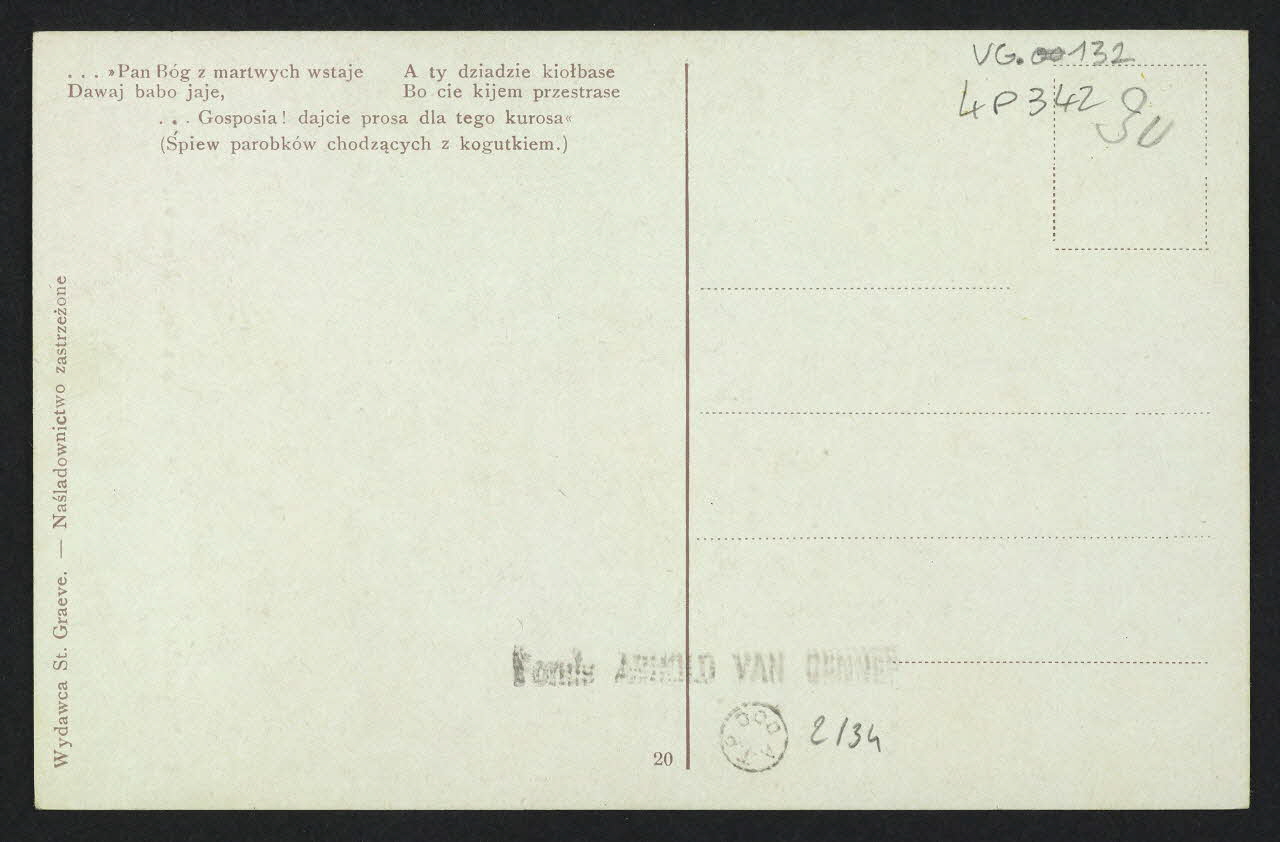 carte postale CHLOPIEC Z KOGUTKIEM WIELKANOCNYN 4P342 Photo