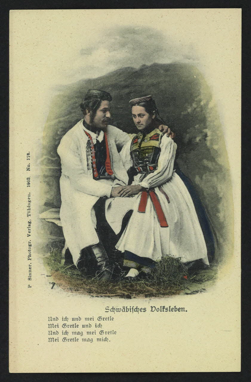 TUBINGEN P. SINNER carte postale SCHWABICHES DOLFSLEBEN 1903 4P344 Photo