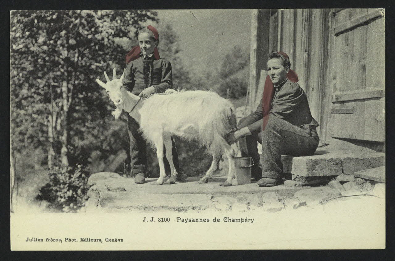carte postale PAYSANNES DE CHAMPERY 4P408 Photo