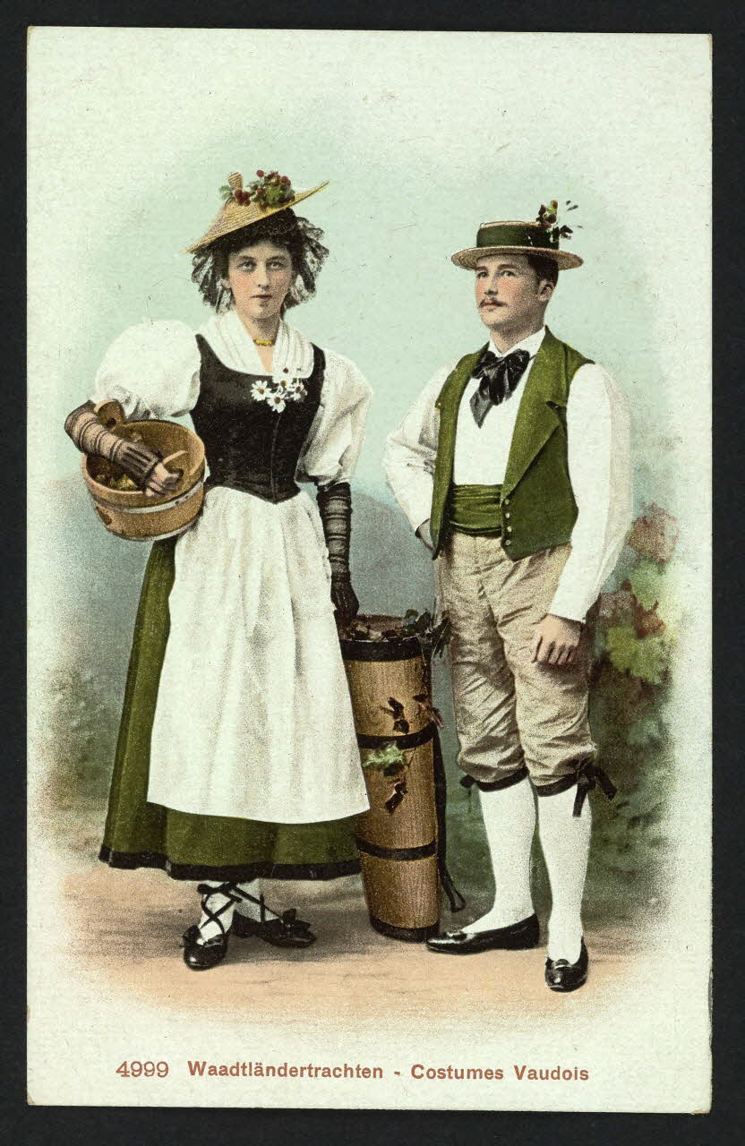 carte postale WAADTLÄNDERTRACHEN. COSTUMES VAUDOIS 4P450 Photo