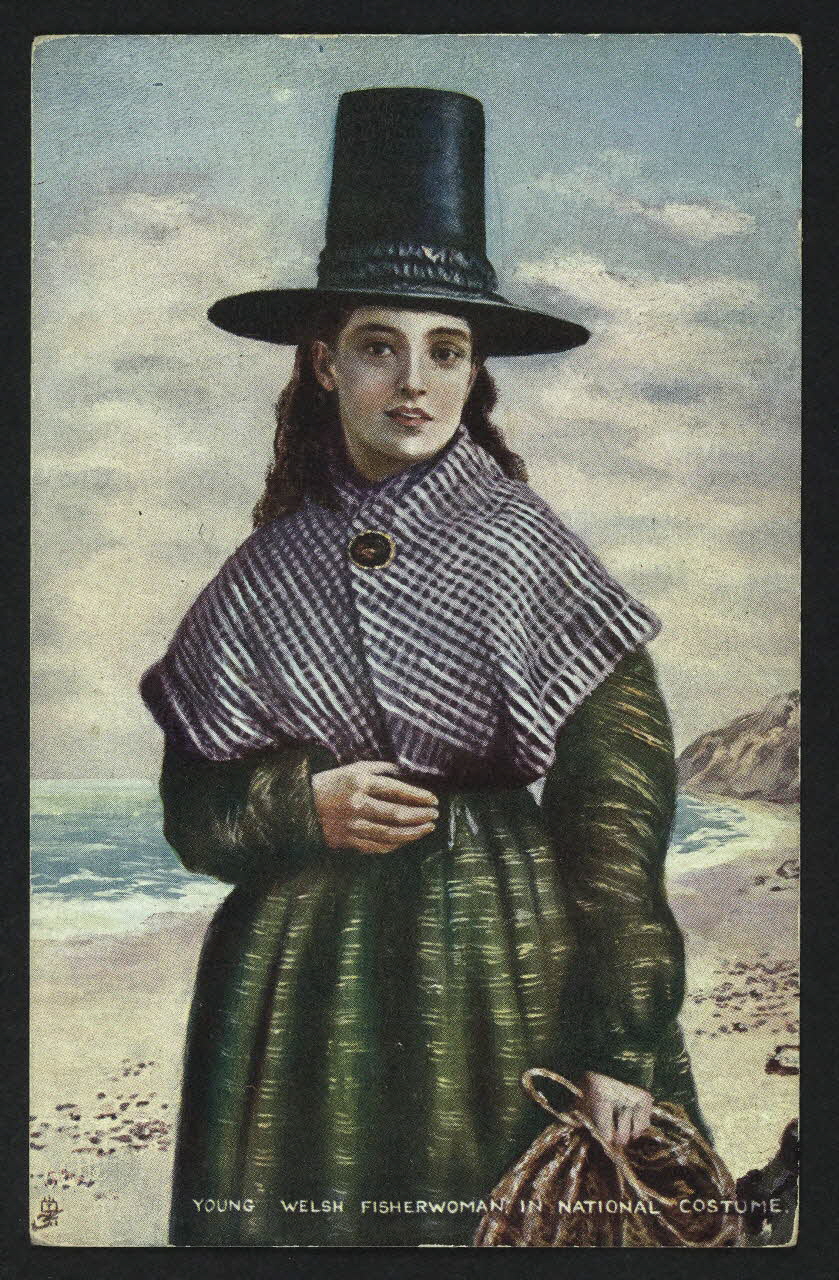 carte postale JEUNE FEMME DE PECHEUR GALLOIS EN COSTUME NATIONAL 4P480 Photo