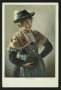 carte postale ORIGINAL DE E. VON MULLER, SALZBURGERIN 4P483 Photo