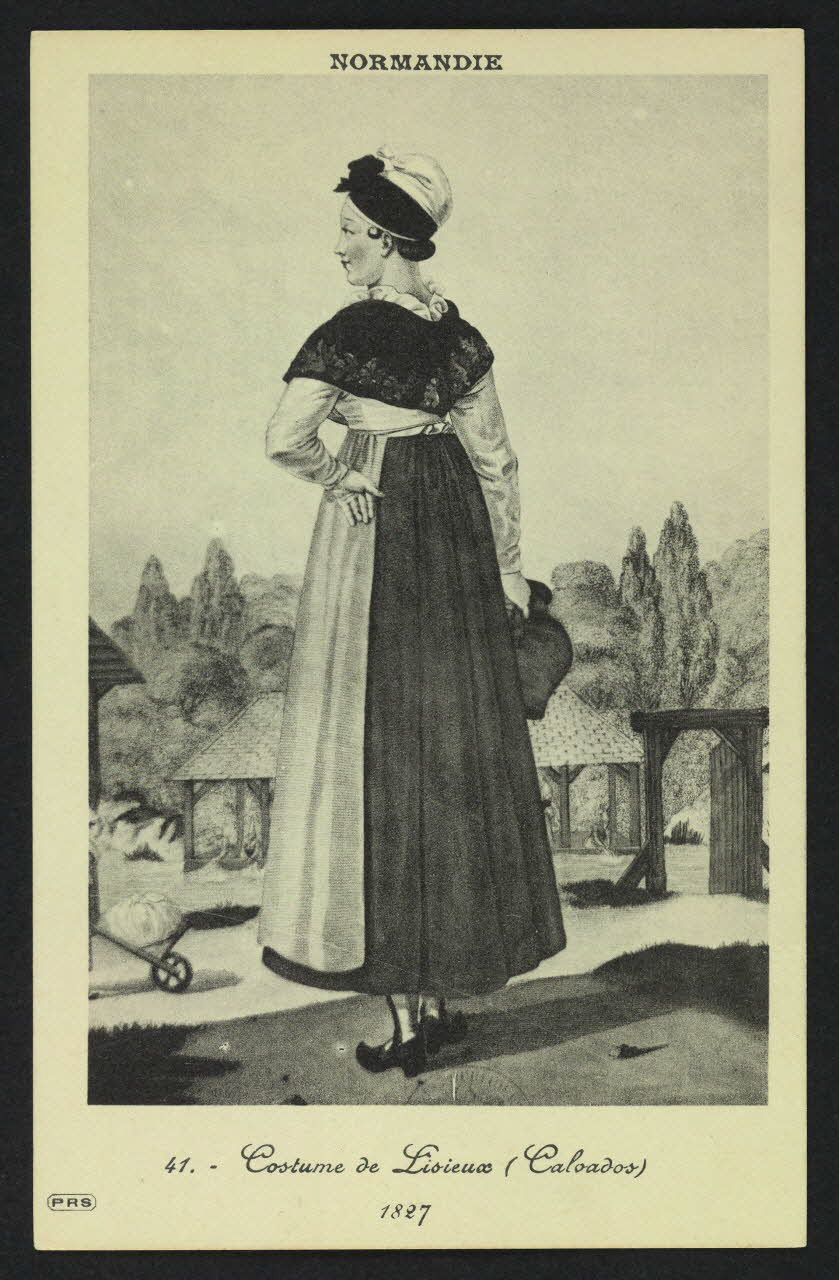 carte postale COSTUME DE LISIEUX, 1827 4P525 Photo