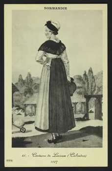 carte postale COSTUME DE LISIEUX, 1827 4P525  Photo