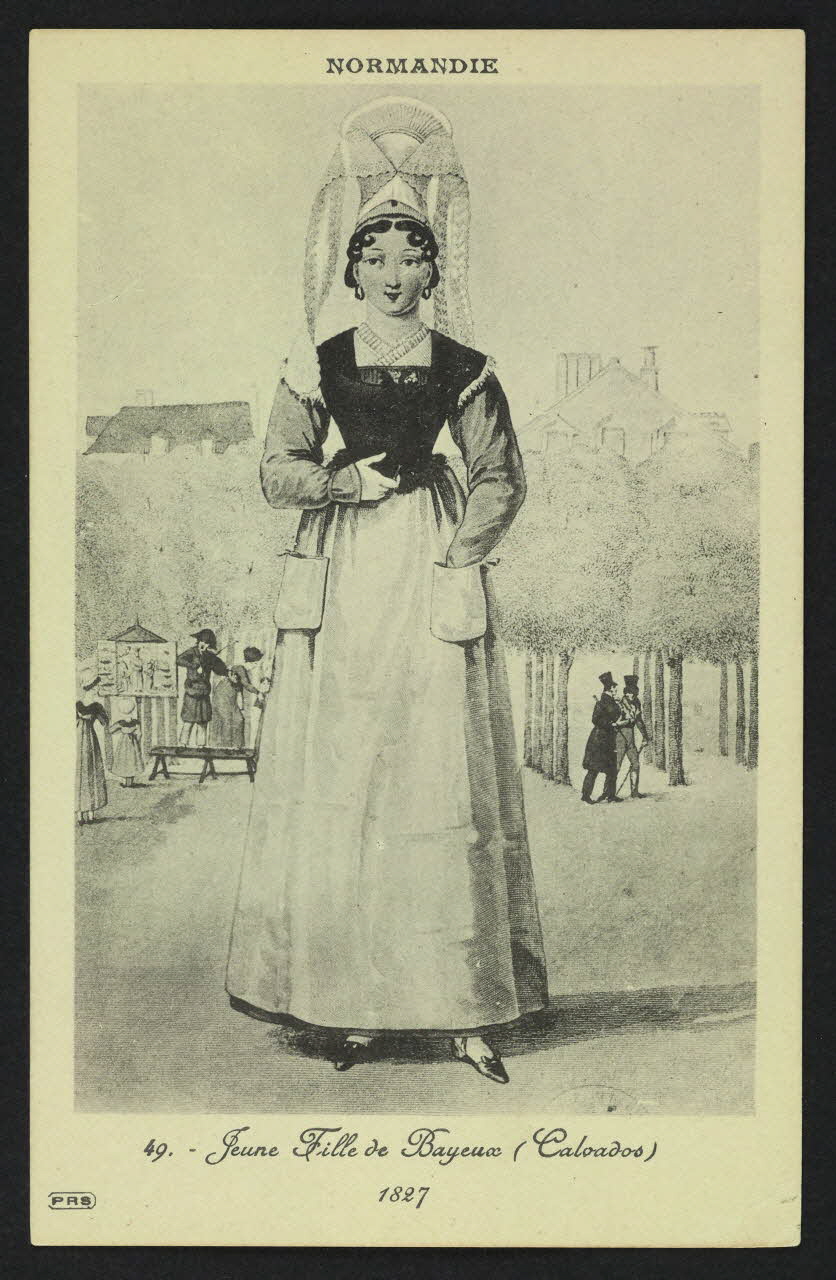 carte postale JEUNE FILLE DE BAYEUX, 1827 4P526 Photo