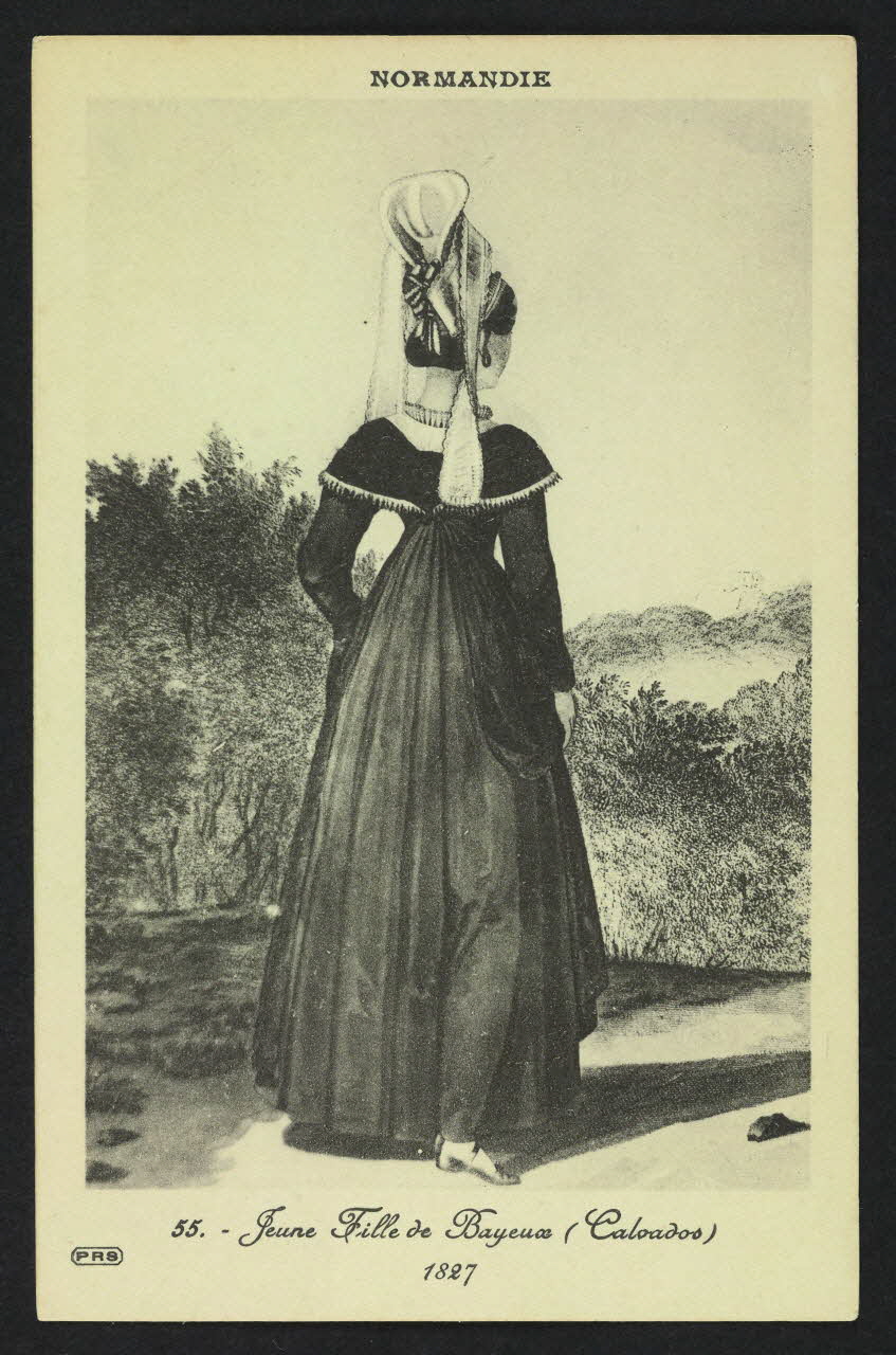 carte postale JEUNE FILLE DE BAYEUX, 1827 4P527 Photo