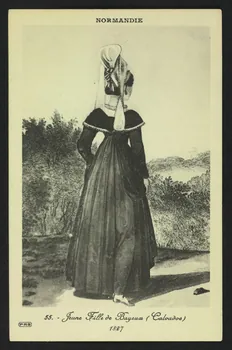 carte postale JEUNE FILLE DE BAYEUX, 1827 4P527  Photo