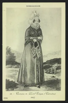 carte postale COSTUME DE PONT-L'EVEQUE, 1827 4P531  Photo