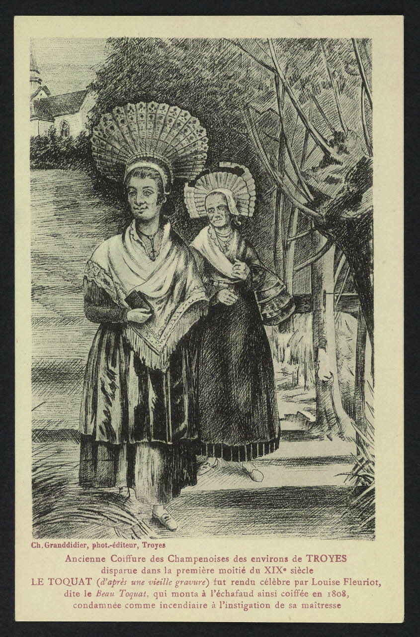 carte postale ANCIENNE COIFFURE DES CHAMPENOISES, LE TOQUAT 4P541 Photo