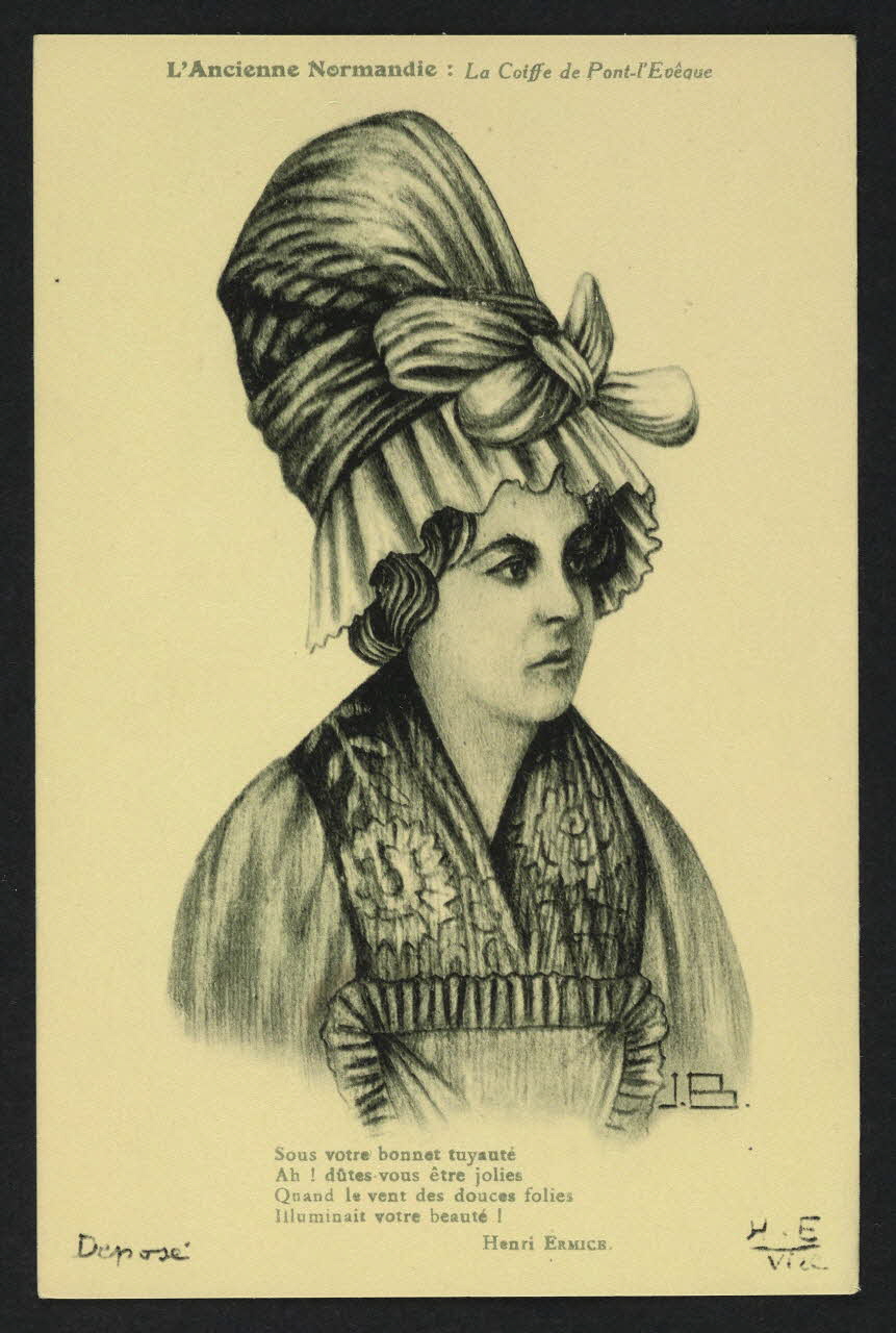 carte postale SIGNE J. B. , LA COIFFE DE PONT-L'EVEQUE 4P544 Photo