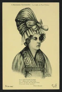 carte postale SIGNE J. B. , LA COIFFE DE PONT-L'EVEQUE 4P544 Photo