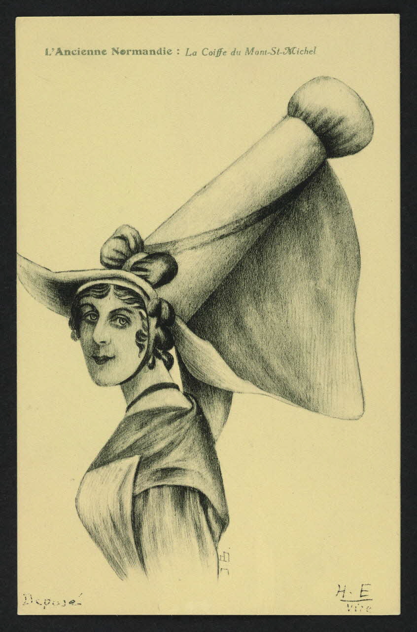 carte postale SIGNE J. B. , LA COIFFE DU MONT-SAINT-MICHEL 4P554 Photo