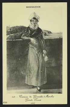 carte postale COSTUME DE GRANVILLE (MANCHE), GRANDE PARURE, 1827 4P561  Photo