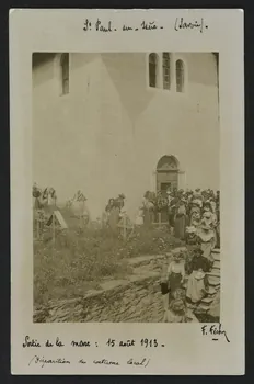 F. FICHER carte postale ST PAUL-SUR-ISERE, 15/08/1913, DISPARITION DU COSTU Savoie 1913 4P586 Photo