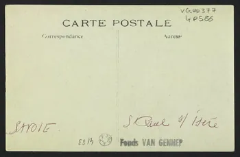 F. FICHER carte postale ST PAUL-SUR-ISERE, 15/08/1913, DISPARITION DU COSTU Savoie 1913 4P586 Photo