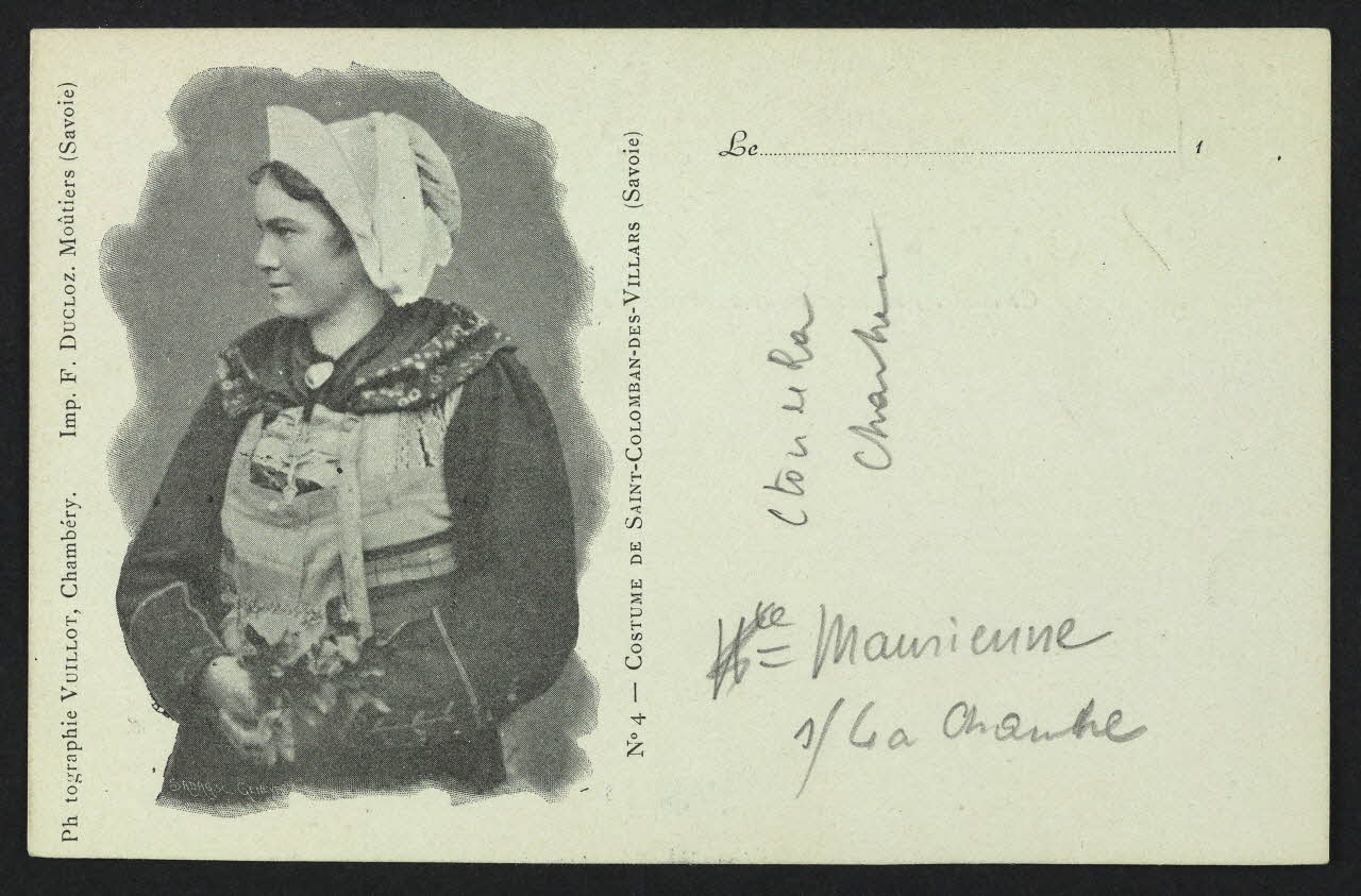 carte postale COSTUME DE SAINT COLOMBAN-DES-VILLARS (SAVOIE) 4P603 Photo