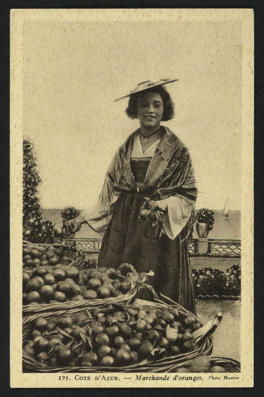 carte postale MARCHANDE D'ORANGES 4P623 Photo