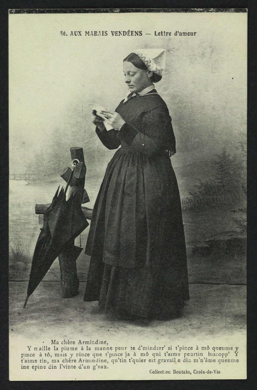 carte postale AUX MARAIS VENDEENS, LETTRE D'AMOUR 4P642 Photo