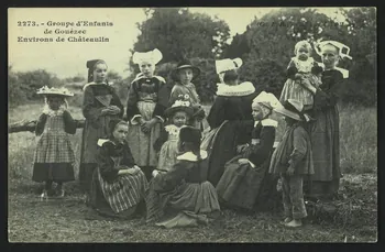 carte postale GROUPE D'ENFANTS DE GOUEZEC, ENVIRONS DE CHATEAULIN 4P695 Photo