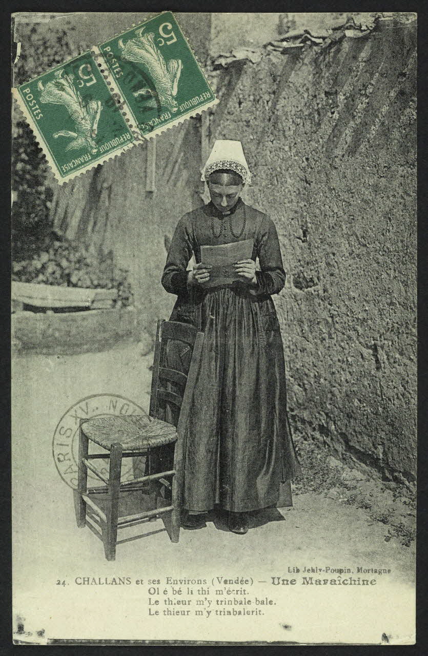 carte postale CHALANS ET SES ENVIRONS, UNE MARAICHINE 4P758 Photo