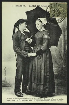 carte postale CROIX-DE-VIE, L'AMOUR AUX MARAIS VENDEENS 4P760 Photo