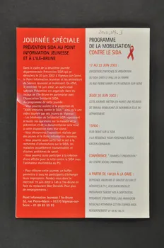 Ville De Vigneux-Sur-Seine (91) Dépliant "Vigneux s'engage contre le SIDA" France 2002/6/20 2002.114.3  Photo Mucem