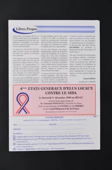 Elus Locaux Contre le Sida (ELCS) lettre La lettre des Elus locaux contre le sida, ELCS Infos, n°1, juillet août septembre 1999 France 1999 2002.114.4 Photo Mucem