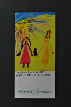 Association Dessine-Moi Un Mouton Dépliant "Tous les enfants ont droit à une vraie vie d'enfant..." France 1999 2002.115.17 Photo Mucem