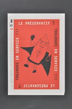 Lycée Léo Lagrange De Bondy (93) Crips set de table "Le préservatif? Toujours en service !!! " France 2001 2002.117.4  Photo Mucem