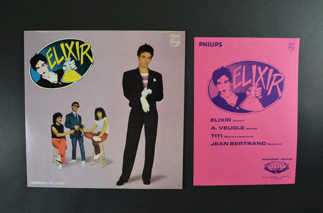 Elixir ; Philips disque 33 tours L'important c'est la fête / Elixir France 1980 2001.69.16.108.1-3 Photo Mucem