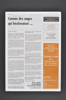 Chrétiens et Sida journal Chrétiens & sida. Numéro 7  : Violences et tendresse // Le périssable et l'inespéré" France 1994/12 2002.120.15.1-2 Photo Mucem