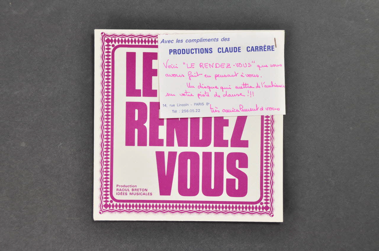 pochette de disque Le rendez-vous 2001.69.16.1128 Photo Mucem