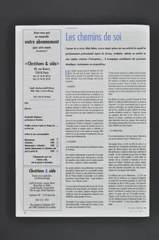 Chrétiens et Sida journal Chrétiens et sida : Numéro 25 : "Pratique du silence et de la méditation" France 1999/4 2002.120.35.1-4  Photo Mucem