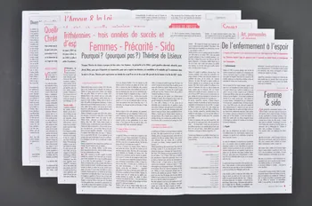 Chrétiens et Sida journal Chrétiens et sida. Numéro 26 : Quelle identité et quelle mission pour Chrétiens et sida? / Femmes, précarité, sida. Pourquoi? France 1999/7 2002.120.37.1-4 Photo Mucem