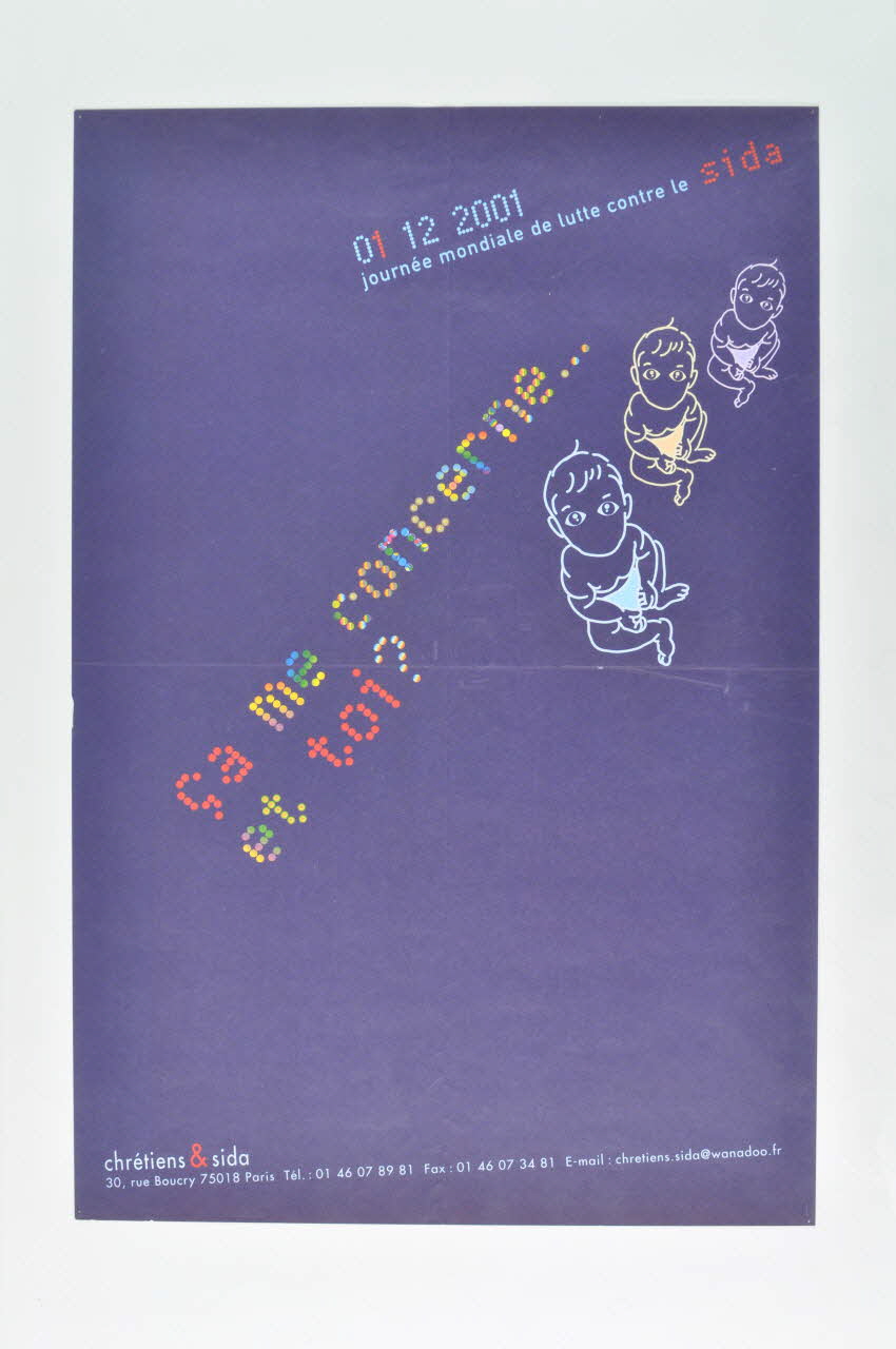 Chrétiens et Sida affiche ça me concerne... et toi?" France 2001/12/1 2002.120.4 Photo Mucem