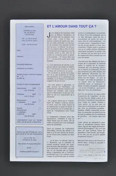 Chrétiens et Sida journal Chrétiens et sida. Numéro 33 : Religions face au sida France 2001/4 2002.120.44.1-4  Photo Mucem