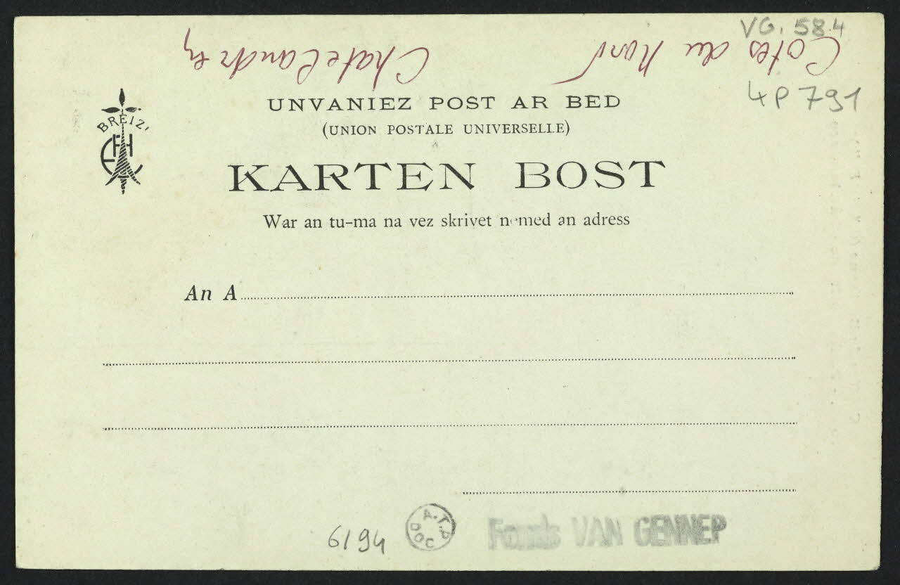 carte postale PETITE COIFFE DE CHATELAUDREN, COIFFES DE BRETAGNE 4P791 Photo