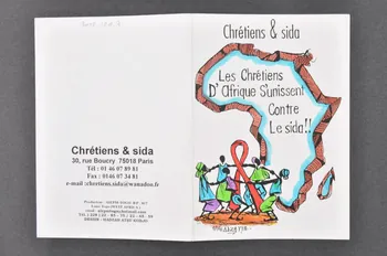 Chrétiens et Sida carte postale "Les chrétiens d'Afrique s'unissent contre le sida" France 2002 2002.120.7 Photo Mucem