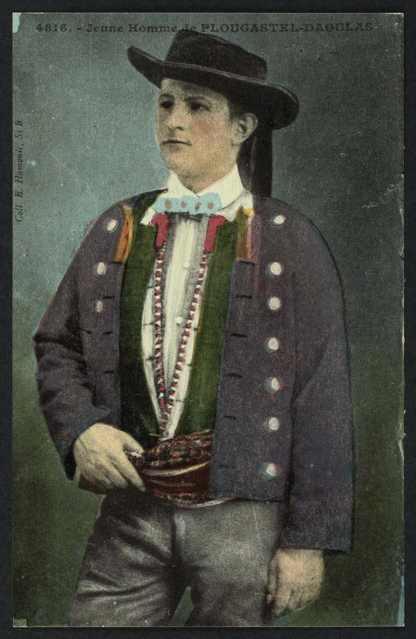 carte postale JEUNE HOMME DE PLOUGASTEL-DAOULAS 4P838 Photo